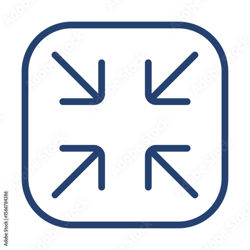 Minimize icon flat illustration outline logo