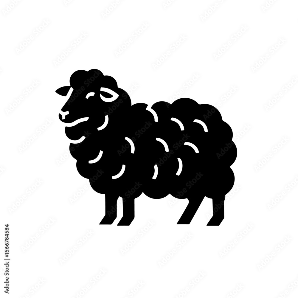 Obraz premium sheep silhouette , sheep vector