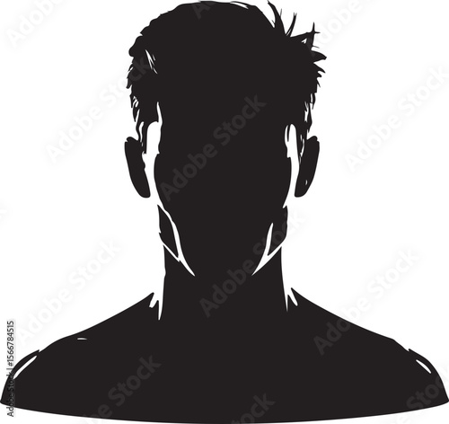 Stark Minimalist Male Portrait - Anonymous Silhouette