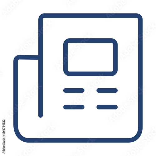 Newspaper icon flat illustration outline logo