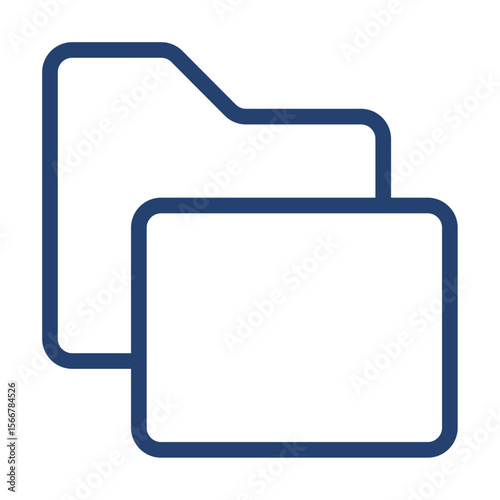 Multi folder icon flat illustration outline logo