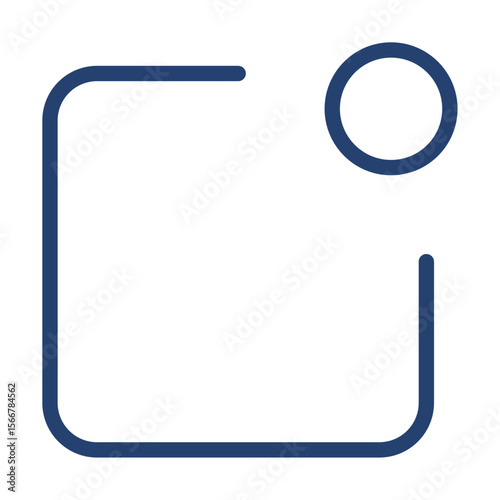 Notification icon flat illustration outline logo