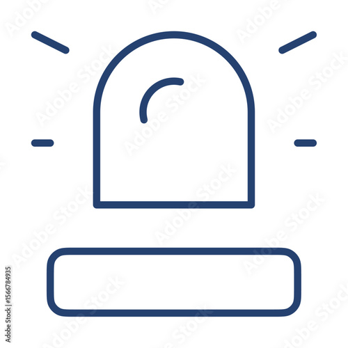 Siren icon flat illustration outline logo