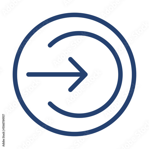 Sign in icon flat illustration outline logo