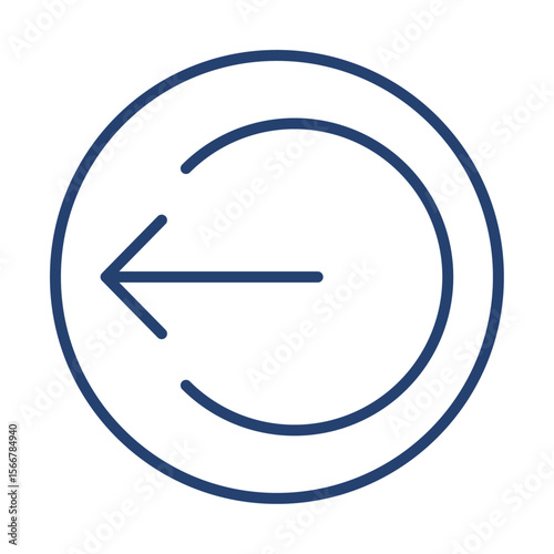 Sign out icon flat illustration outline logo