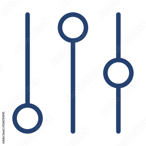 Sliders icon flat illustration outline logo
