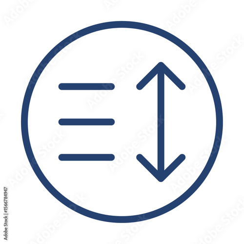 Sort list icon flat illustration outline logo
