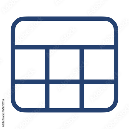 Table icon flat illustration outline logo