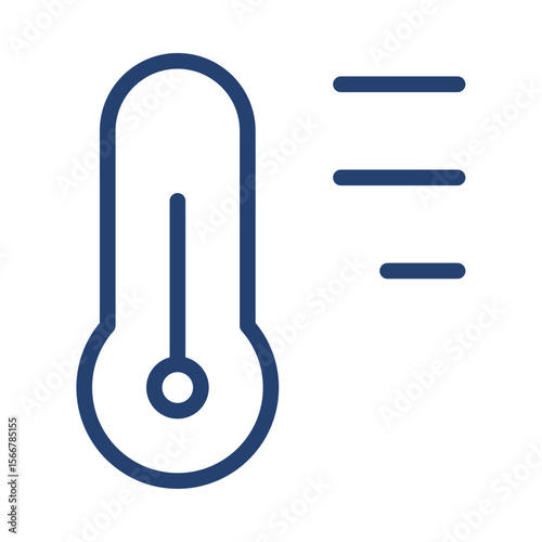 Temperature icon flat illustration outline logo