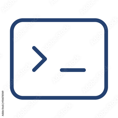 Terminal icon flat illustration outline logo