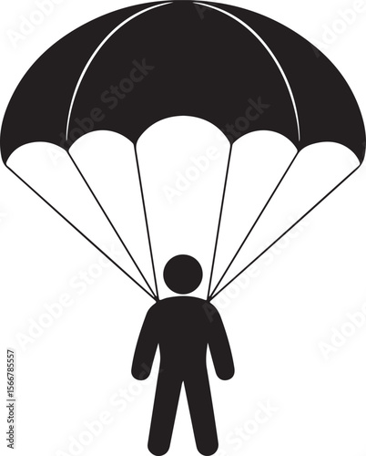 Skydiver in Freefall Silhouette

Parachuting Adventure Vector Art

Extreme Skydiving Action Illustration

High Altitude Parachute Jump Silhouette

Adrenaline Rush Skydiver Design