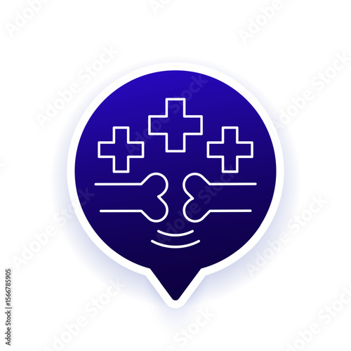 joint health icon, line vector design