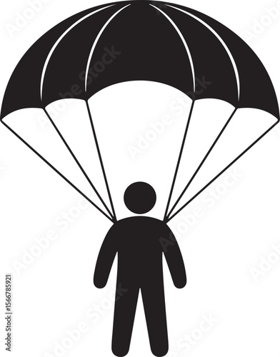 Skydiver in Freefall Silhouette

Parachuting Adventure Vector Art

Extreme Skydiving Action Illustration

High Altitude Parachute Jump Silhouette

Adrenaline Rush Skydiver Design