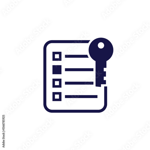 key message icon on white