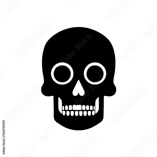 vector skeleton face icon