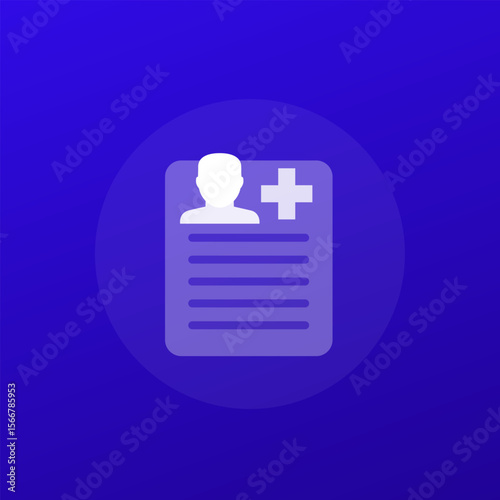 medical history, patient file icon, transparent design