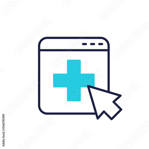 online medical help icon on white