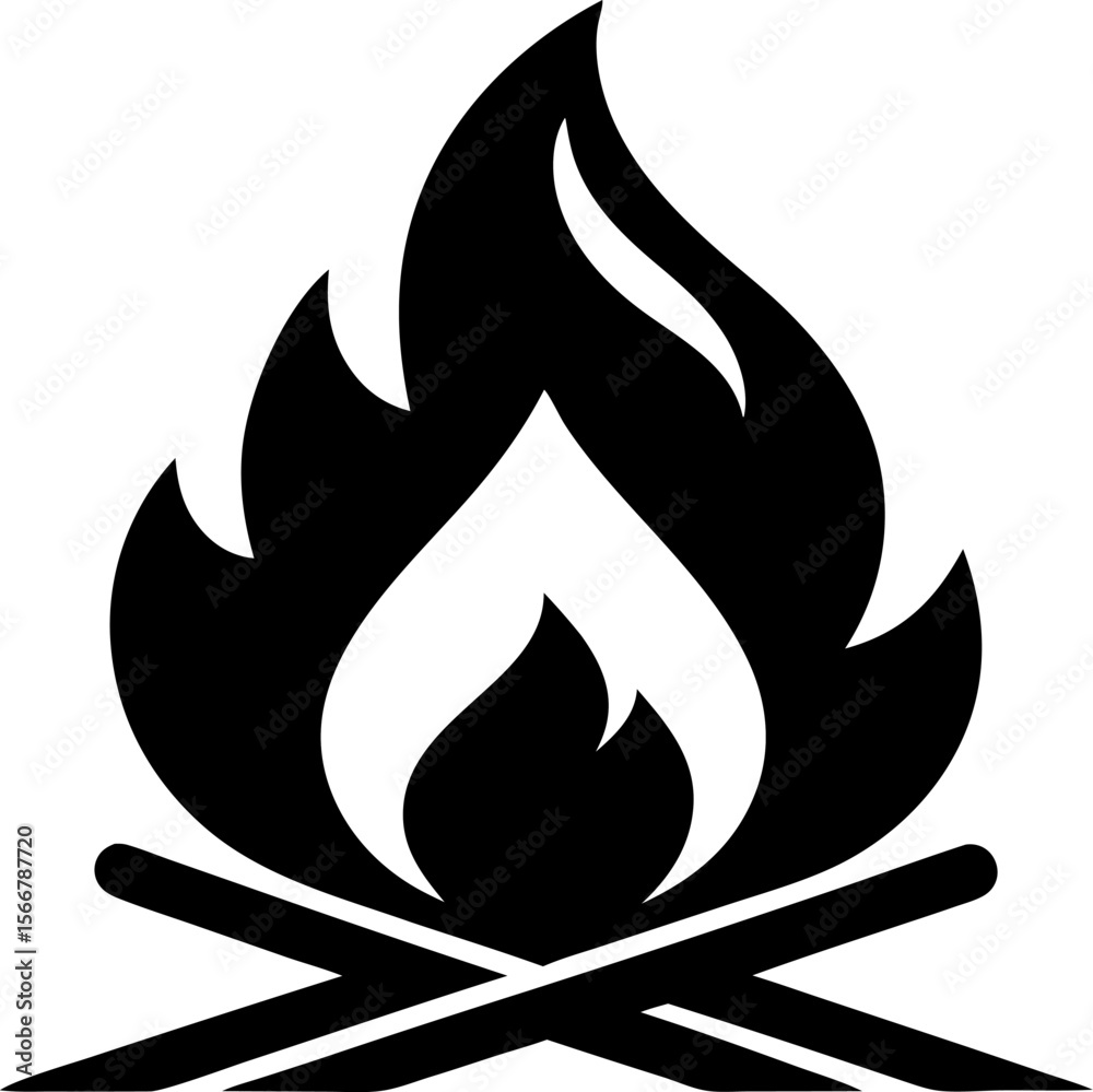 Campfire Icon Vector Illustration Campfire Icon Vector Illustration