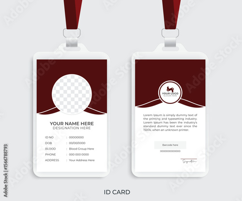 Creative clean And Stylish id card template design	