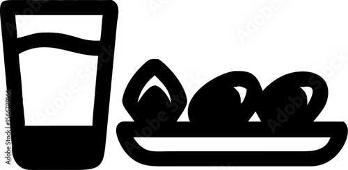 Hand holding a gas pump and an electric plug, a black and white vector illustration for mobile technology design