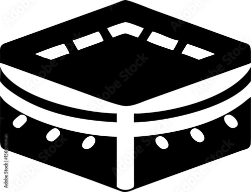 Film roll vector illustration of a filmstrip with blank frames for photography and cinema