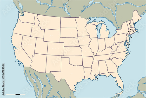 Chicago map vector with highlighted Illinois location on a blank US map. Suitable for presentations, infographics, and educational materials related to Illinois geography.