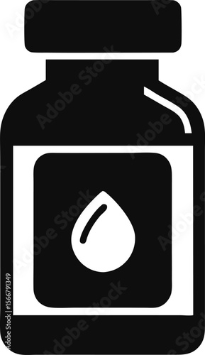 Multivitamin Bottle Icon Vector Illustration