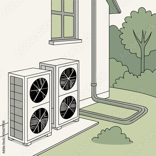 Modern Air Source Heat Pump system for eco-conscious homeowners seeking sustainable heating and lower carbon footprints.