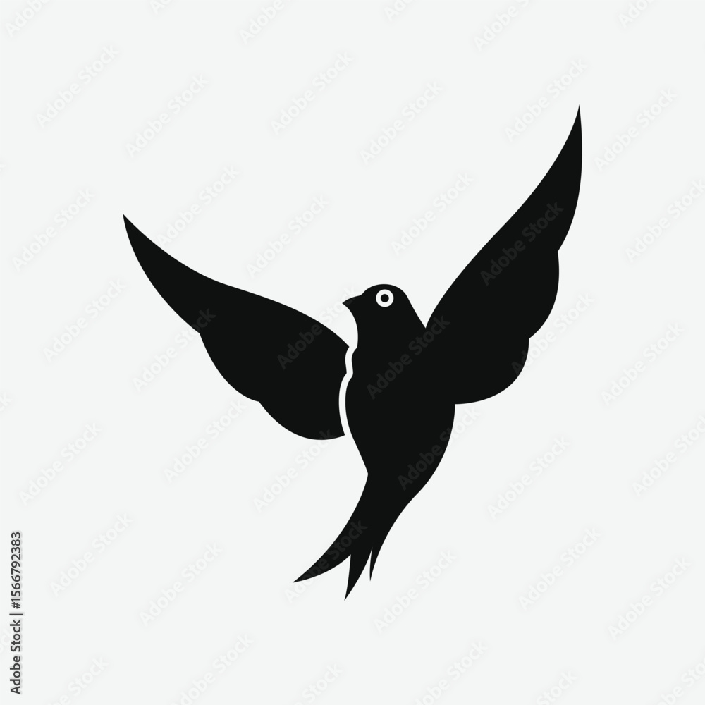 Obraz premium Download a minimal birds logo perfect for modern branding. Clean, elegant, and versatile design ideal for creative businesses, eco brands, apps, and more.