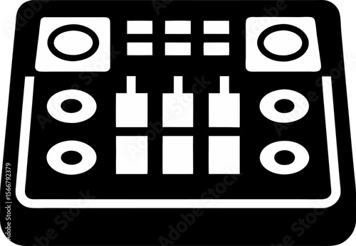 Sound Mixer Or Audio Board Linear Icon Vector Illustration