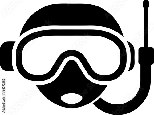 Snorkel Mask Icon Vector Illustration