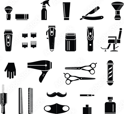 set of bathroom accessories