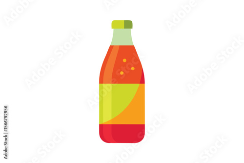 Refreshing Mixed Fruit Soda in Transparent Bottle
