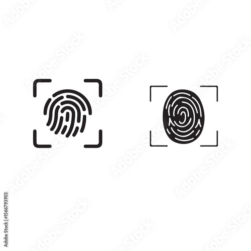 fingerprint scan icons