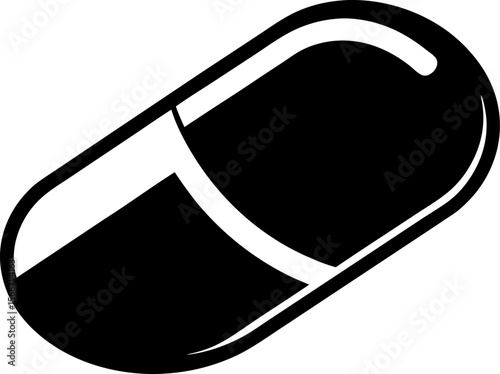 Vitamin Capsule Icon Vector Illustration