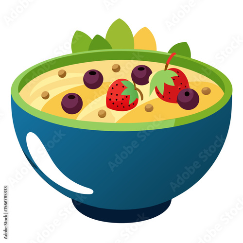 illustration of a bowl of fruit