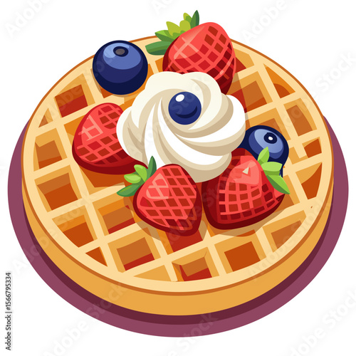 waffles with strawberry
