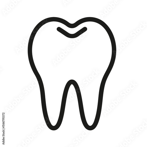 Teeth Line Art Vector Icon