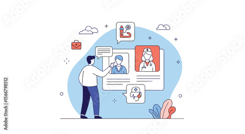 Digital healthcare solutions enhancing patient care and medical professional collaboration through innovative technology platforms