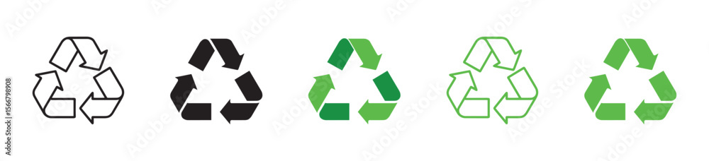Recycle symbol, set of recycling icons. recycle logo symbol, Recycle icon in flat and line style. vector illustration . Recycle symbol, set of recycling icons. recycle logo symbol, Recycle icon in flat and line style. vector illustration .