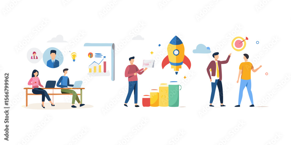 Fototapeta premium business people team work