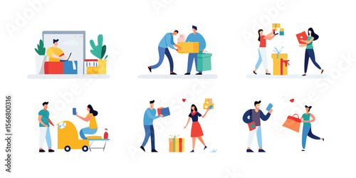 vector illustration of a group of people holding hands