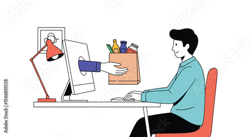 Online grocery shopping experience from computer to customer delivery through digital platform innovation