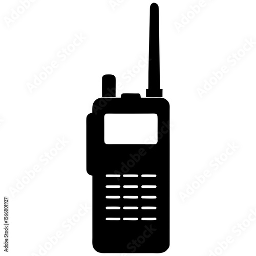 walkie talkie vector Silhouette on white background