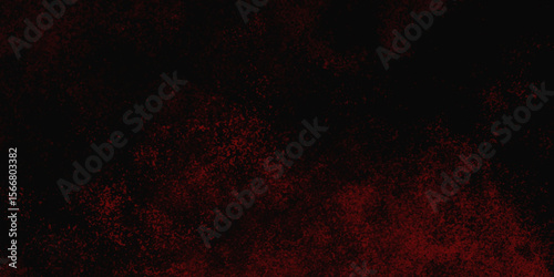 Red color powder explosion isolated on black background. Colorful dust explode. Paint Holi, dust particles splash. Network concept with spray. Futuristic technology element. 3D rendering.
