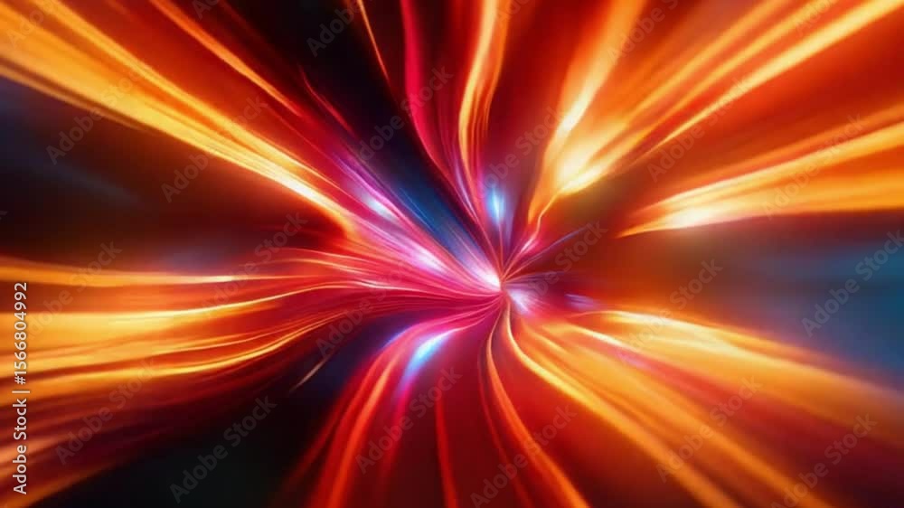 Fiery abstract light streaks motion background vibrant energy flow digital art glowing speed tunnel futuristic concept vibrant colors dynamic movement bright illumination 4k hd video download
