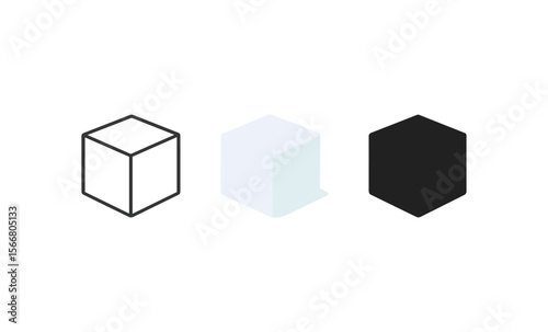 Geometric transformation of cube to hexagon in three steps