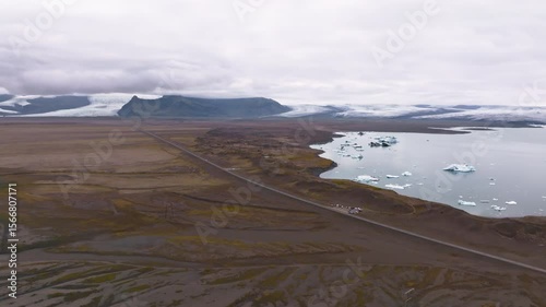 At the glacial lake Jökulsárlón in Iceland.