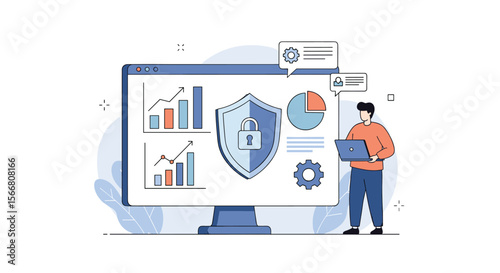 Enhancing digital security and data protection through advanced analytics and system monitoring for robust online operations