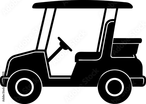Golf Cart Silhouette  isolated on white background